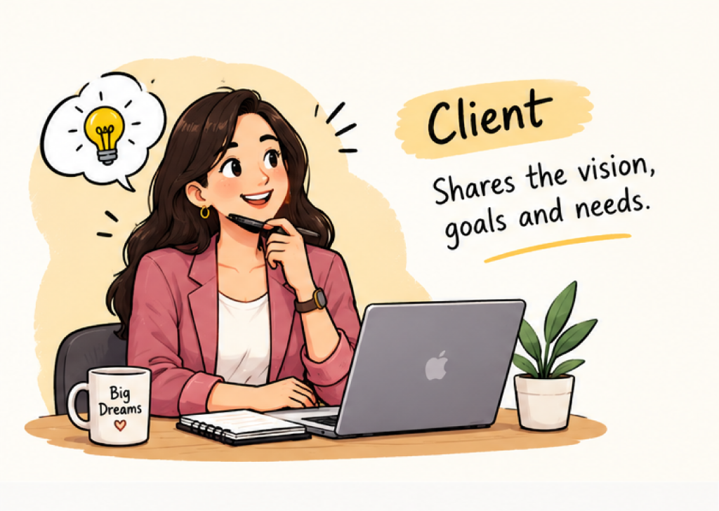 Client shares vision